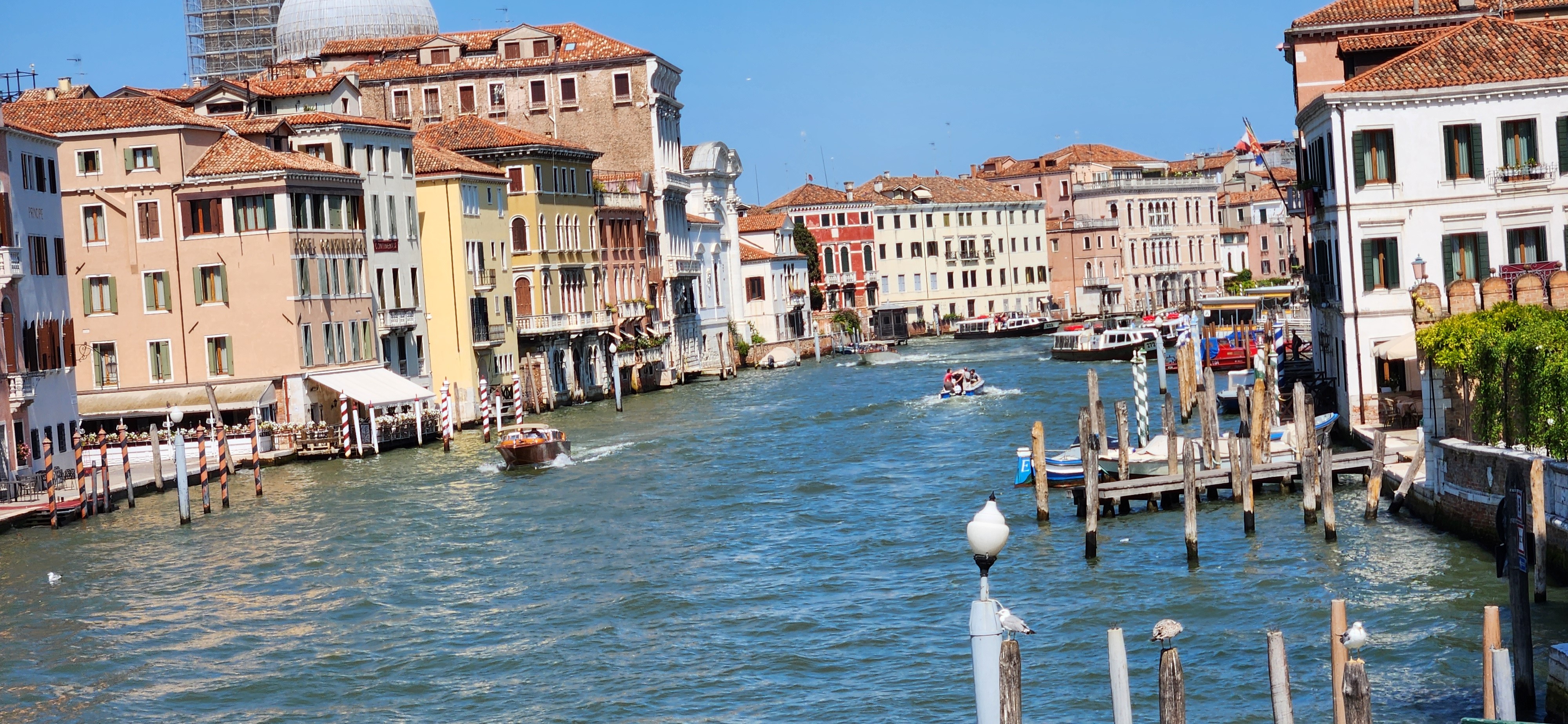 A view from outside our research center - Historic palaces and homes seeming to float upon the Venetian waters.