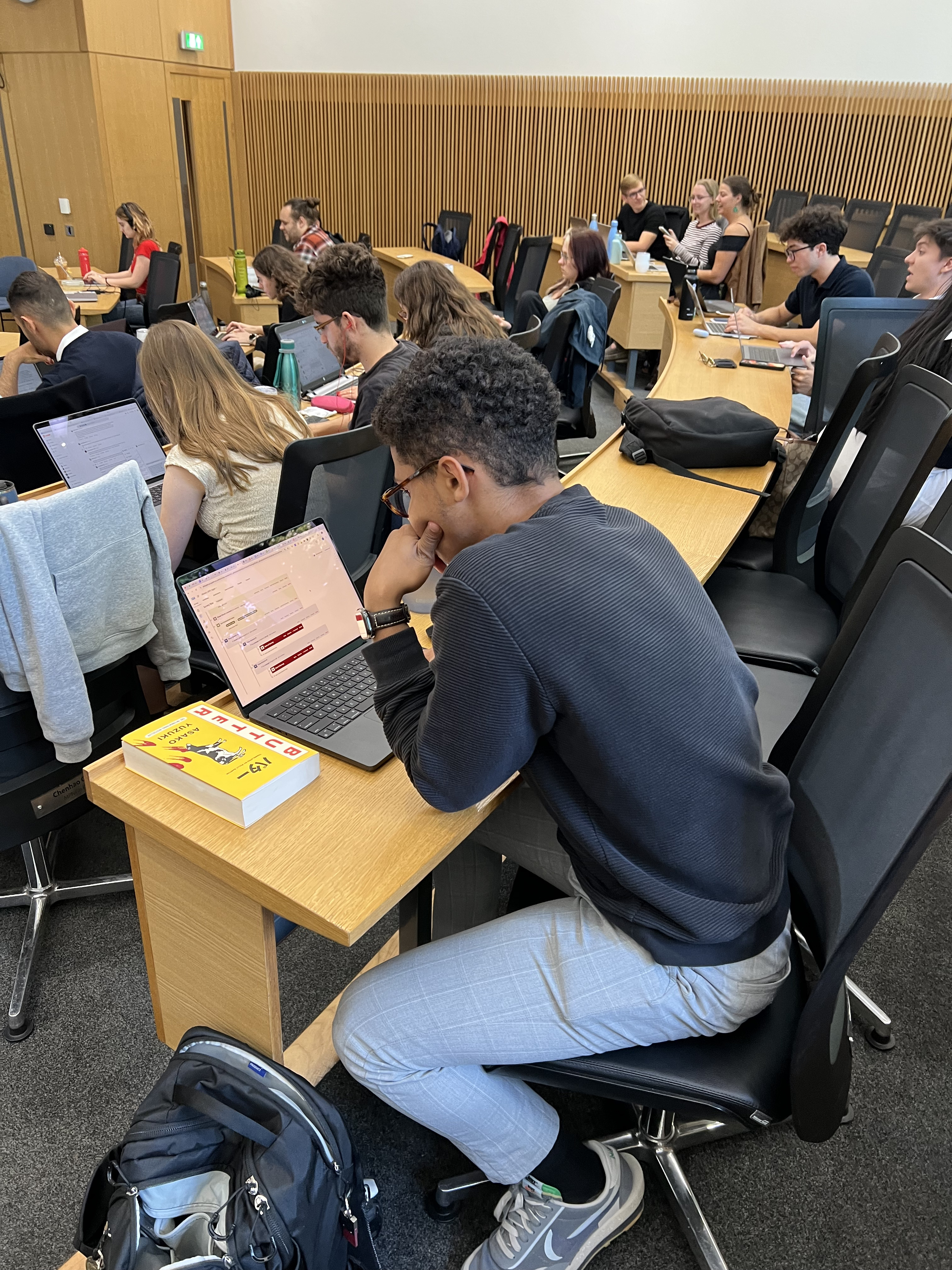 Albaraa Gebril studying at a desk