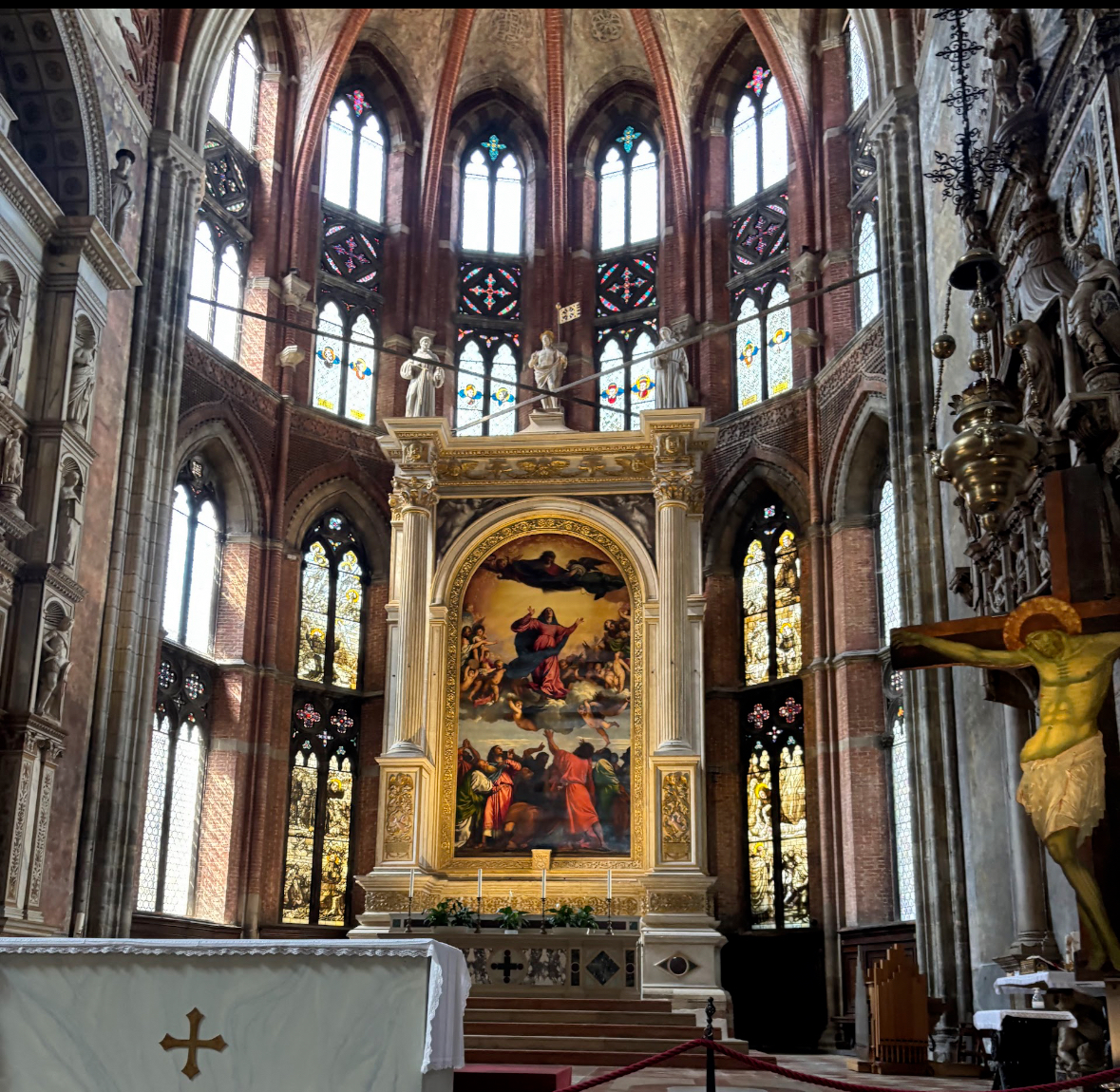 Inside a church in Venice