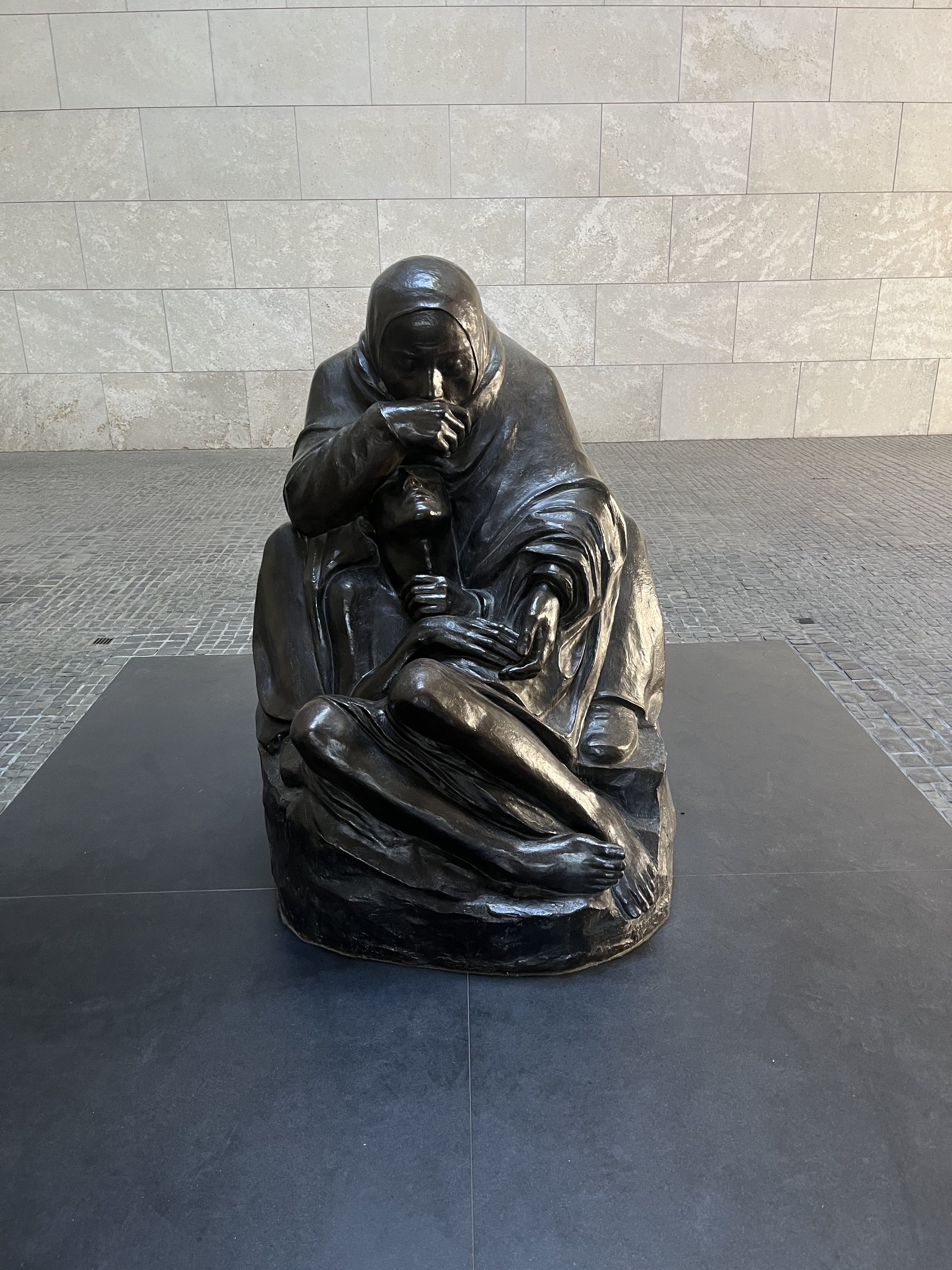 A statue of a Mother and Her Dead Son