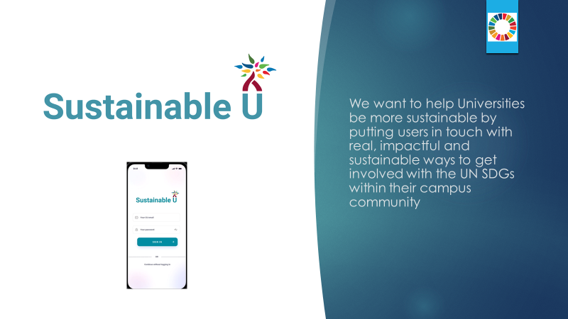 Cover Photo of Sustainable U + app interface