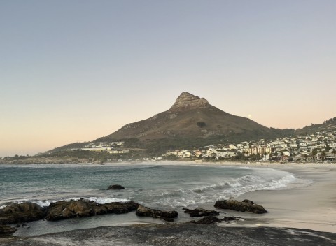 View of Camps Bay and the mountain in the back, called Lionshead