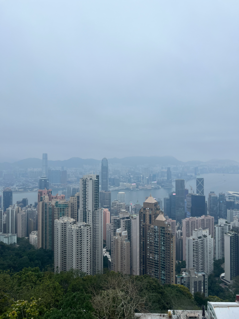 Skyline view of Hong Kong