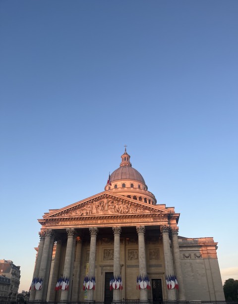 A view of the Panthéon while the sunsets.