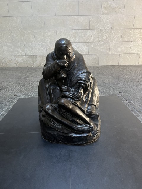 A statue of a Mother and Her Dead Son