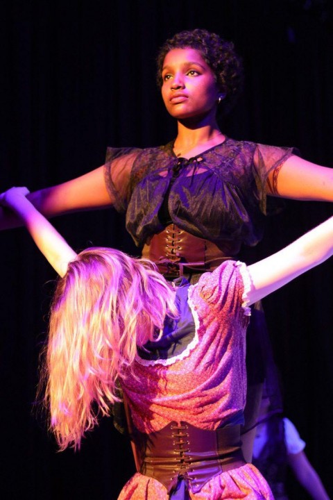 Students performing during the live dance performance work called Acqua Alta