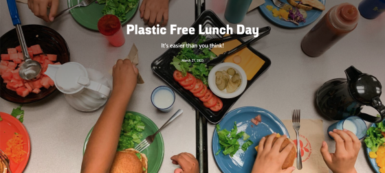 Plastic free lunch table