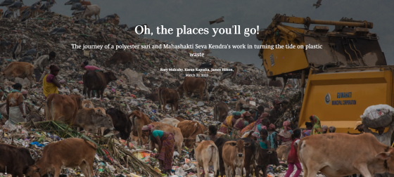 Plastic waste in a trash dump