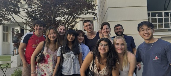John standing with the Global Neuroscience cohort, Professor Iemi, and Professor Spagna at Reid Hall