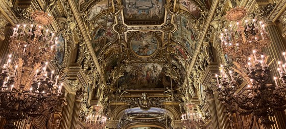 Beautiful gold painting inside a Paris museum