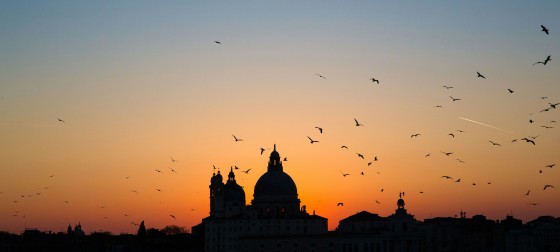 Sunset in Venice taken by Luca Micheli on Unsplash