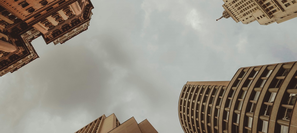 Brown concerte buildings of São Paulo, Brazil