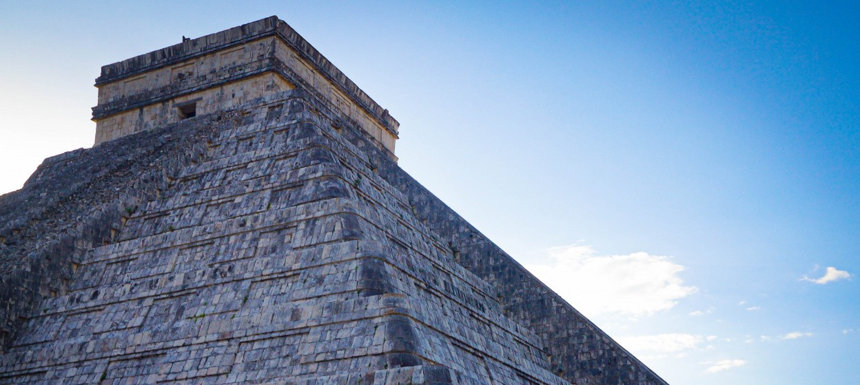 A photo of Chichen Itza, one of the most important city-states in pre-Hispanic America and one of the most visited archaeological sites in Mexico