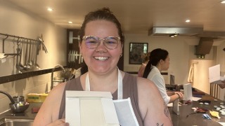 Lalaine Maylen Huertas taking a culinary class at Atelier Macarons