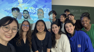 Dayana Sharlyn Vargas Pineda with a group of friends from the Neuroscience program