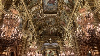 Beautiful gold painting inside a Paris museum